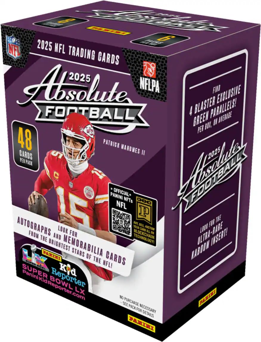 2025–26 Panini Absolute Football Blaster Box – Retail Exclusive Parallels & Inserts – NFL Trading Cards – Sealed Retail Box