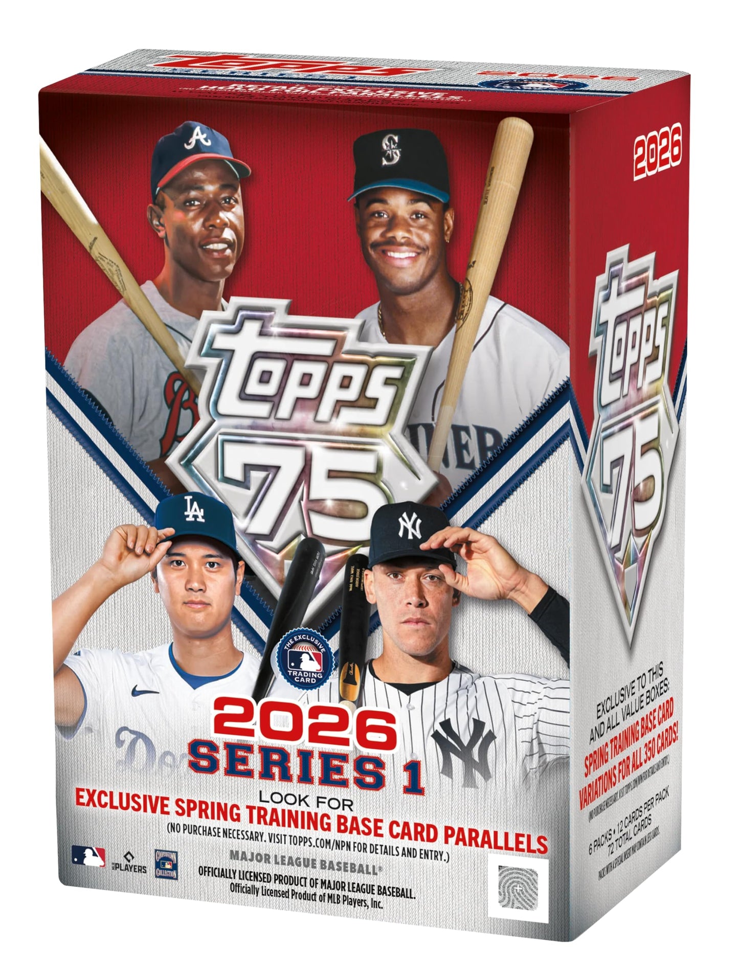 2026 Topps Series 1 Baseball Blaster Box, Look for Retail Exclusive Holo Holo Foil Parallels & Spring Training Variations